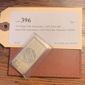 1 OZT Silver Bar 25th Anniversary … Great Chanukah Gelt!